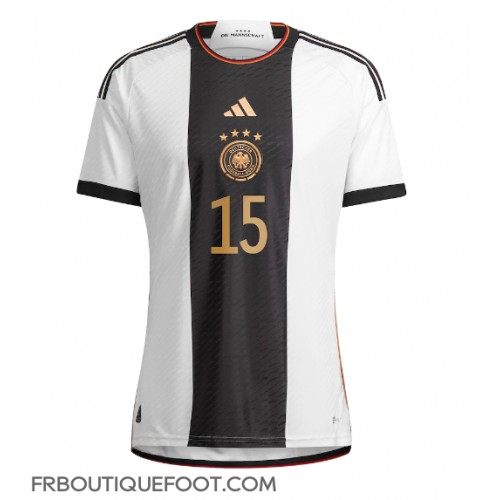 Maillot de foot Allemagne Niklas Sule #15 Domicile vêtements Monde 2022 Manches Courtes